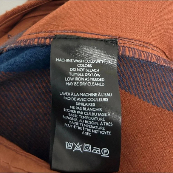 Free People Plaid Blue Brown Wide Leg Trouser size 2 NWOT - Picture 11 of 12